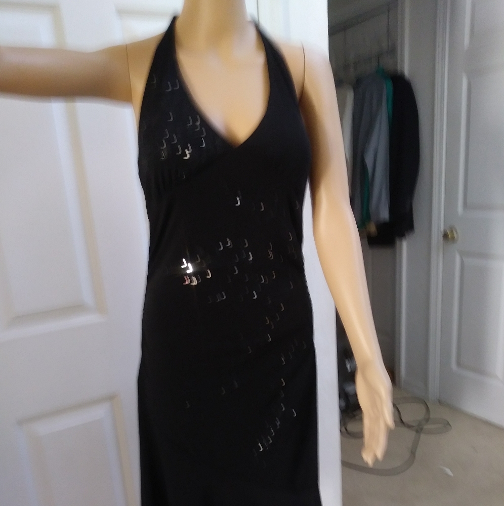 Ruby Rox Black Bead And Sequined Dress